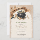 Liefde is het brouwen van Halloween Vrijgezellenfe Kaart (Voorkant)