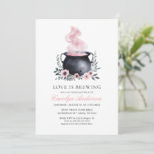 Liefde is het brouwen van Halloween Vrijgezellenfe Kaart (Staand voorkant)