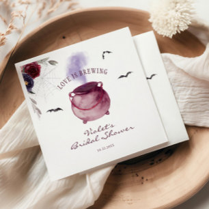 Liefde is het brouwen van Halloween Vrijgezellenfe Servet