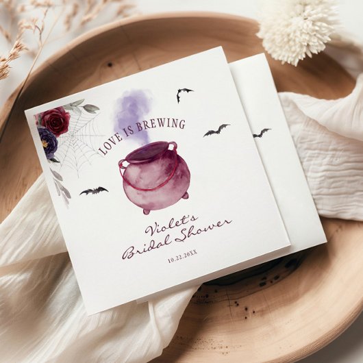 Liefde is het brouwen van Halloween Vrijgezellenfe Servet