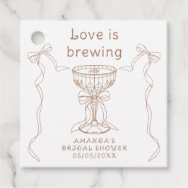 Liefde is het brouwen van Hand Drawn Vrijgezellenf Bedankjes Labels