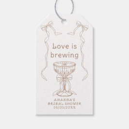 Liefde is het brouwen van Hand Drawn Vrijgezellenf Cadeaulabel