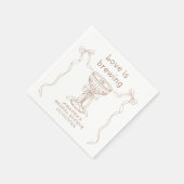 Liefde is het brouwen van Hand Drawn Vrijgezellenf Servet (Hoek)