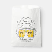 Liefde is het brouwen van handgetekende bierglazen bedankzakje (Voorkant)