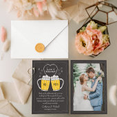 Liefde is het brouwen van handgetekende krijtbord  bedankkaart