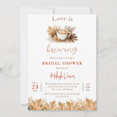 Liefde is het brouwen van Herfst Coffee Theme Vrij Kaart (Voorkant)