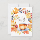 Liefde is het brouwen van herfst thema vrijgezelle bedankkaart (Voorkant)