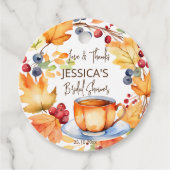 Liefde is het brouwen van herfst vrijgezellenfeest bedankjes labels (Voorkant)