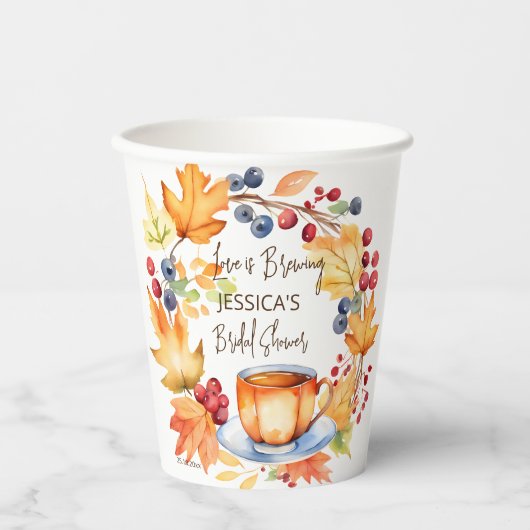 Liefde is het brouwen van herfst vrijgezellenfeest papieren bekers