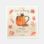 Liefde is het brouwen van herfst vrijgezellenfeest servet (Voorkant)