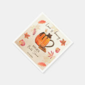 Liefde is het brouwen van herfst vrijgezellenfeest servet (Hoek)