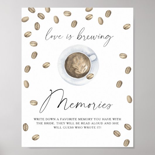 Liefde is het brouwen van herinneringen met de bru poster (Voorkant)