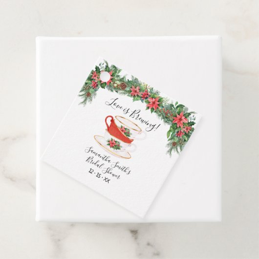 Liefde is het brouwen van kerst bruiloft douche fe bedankjes labels (In situ)