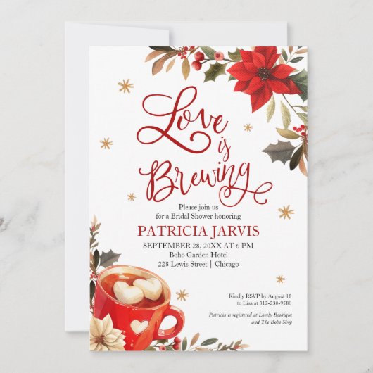 Liefde is het brouwen van kerst Vrijgezellenfeest Kaart (Voorkant)