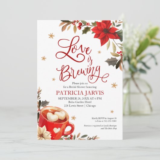 Liefde is het brouwen van kerst Vrijgezellenfeest Kaart (Staand voorkant)