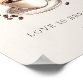 Liefde is het brouwen van koffie Bar Sign Poster (Hoek)