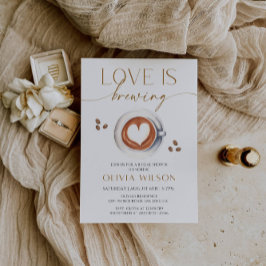 Liefde is het brouwen van koffie bruids douche uit kaart