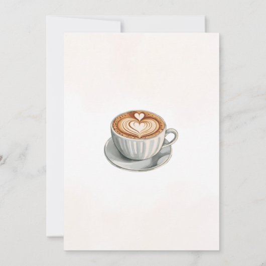 Liefde is het Brouwen van koffie bruids paar douch Kaart (Achterkant)