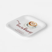 Liefde is het brouwen van koffie Bruiloftsscript Papieren Bordje (Gebogen)