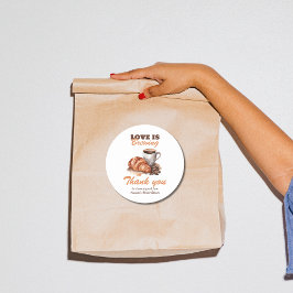 Liefde is het brouwen van koffie Frans Vrijgezelle Ronde Sticker