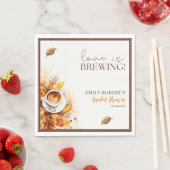 Liefde is het brouwen van koffie gezellige herfst servet (Insitu)