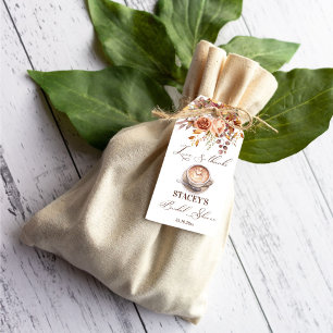 Liefde is het brouwen van koffie herfst vrijgezell cadeaulabel