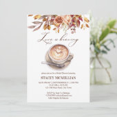 Liefde is het brouwen van koffie herfst vrijgezell kaart (Staand voorkant)