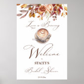 Liefde is het brouwen van koffie herfst vrijgezell poster (Voorkant)