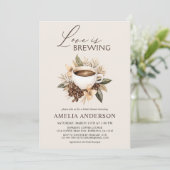 Liefde is het brouwen van koffie Latte Boho Vrijge Kaart (Staand voorkant)