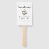 Liefde is het brouwen van koffie mok gouden hart p handwaaier (Achterkant)