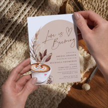 Liefde is het brouwen van koffie Pampas Bruidsuitn