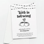 Liefde is het Brouwen van Koffie Thee Koppels / Vr Kaart<br><div class="desc">Een leuke bruidsdouche uitnodiging met vooral koffie. Of thee. Gebruik voor een traditioneel vrijgezellenfeest of een douchecabine. Overeenkomende items zijn beschikbaar in mijn "Love is Brewing" collectie.</div>