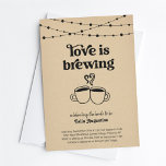 Liefde is het Brouwen van Koffie Thee Koppels / Vr Kaart<br><div class="desc">Een leuke bruidsdouche uitnodiging met vooral koffie. Of thee. Gebruik voor een traditioneel vrijgezellenfeest of een douchecabine. Overeenkomende items zijn beschikbaar in mijn "Love is Brewing" collectie.</div>