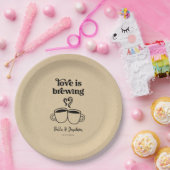 Liefde is het brouwen van koffie / thee servet papieren bordje (Feest)