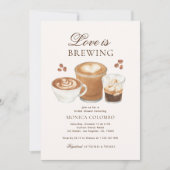 Liefde is het brouwen van koffie thema modern Vrij Kaart (Voorkant)