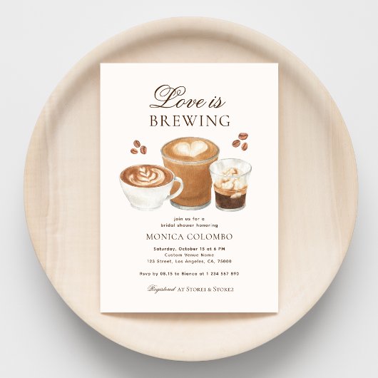 Liefde is het brouwen van koffie thema modern Vrij Kaart