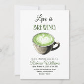 Liefde is het brouwen van koffie Theme Matcha Vrij Kaart (Voorkant)