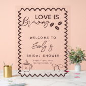 Liefde is het brouwen van koffie Theme Vrijgezelle Acryl Bord (Huwelijk)