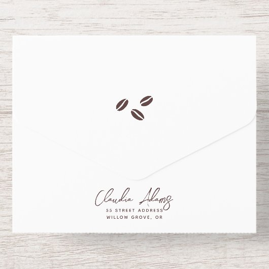 Liefde is het brouwen van koffie Theme Vrijgezelle All In One Uitnodiging (Achterzijde)