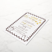 Liefde is het brouwen van koffie Theme Vrijgezelle Folie Uitnodiging (Gedraaid)