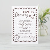 Liefde is het brouwen van koffie Theme Vrijgezelle Kaart (Staand voorkant)