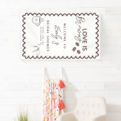 Liefde is het brouwen van koffie Theme Vrijgezelle Spandoek (Insitu)