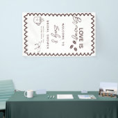 Liefde is het brouwen van koffie Theme Vrijgezelle Spandoek (Beurs)