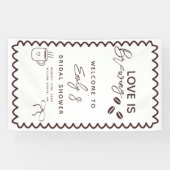 Liefde is het brouwen van koffie Theme Vrijgezelle Spandoek (Horizontaal)