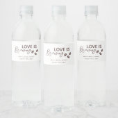 Liefde is het brouwen van koffie Theme Vrijgezelle Waterfles Etiket (Flessen)