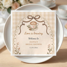 Liefde is het brouwen van koffie Vintage bloemmoti