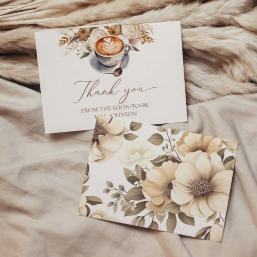 Liefde is het brouwen van koffie Vrijgezellenfeest Bedankkaart