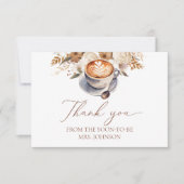 Liefde is het brouwen van koffie Vrijgezellenfeest Bedankkaart (Voorkant)