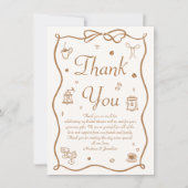 Liefde is het brouwen van koffie Vrijgezellenfeest Bedankkaart (Voorkant)