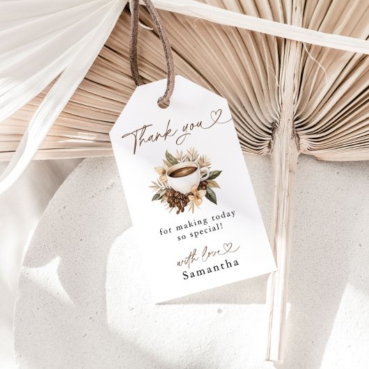 Liefde is het brouwen van koffie Vrijgezellenfeest Cadeaulabel